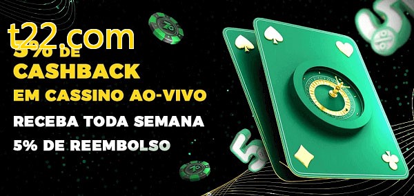 Promoções do cassino ao Vivo t22.com